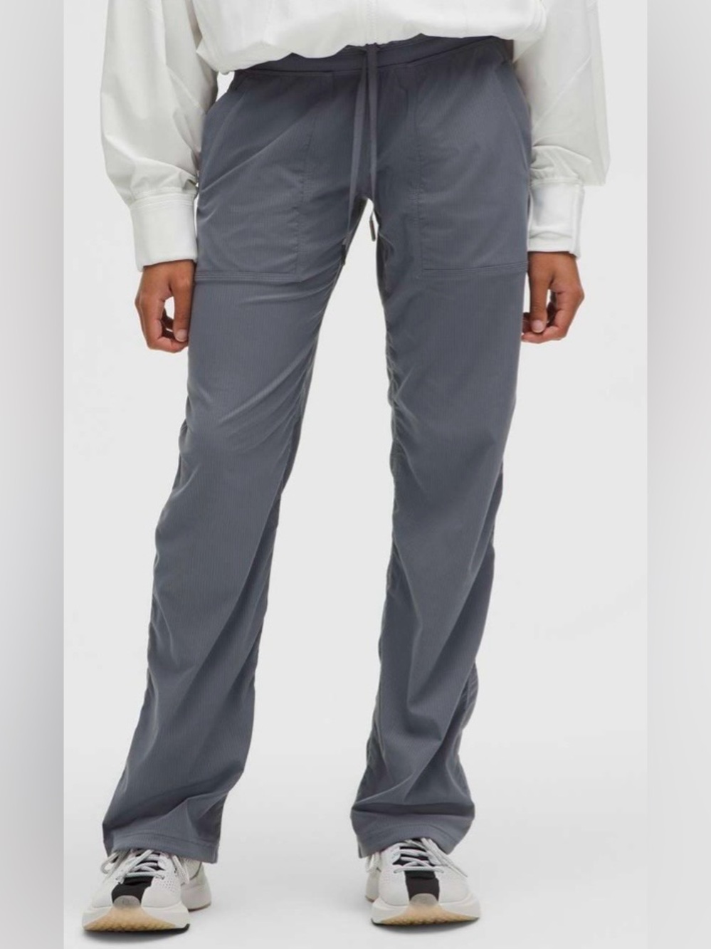 Lululemon Dance Studio Gray Drawstring Straight-Leg Pants size 4